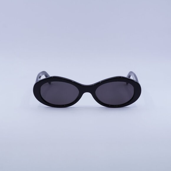 Off-White OERI13G EDISON 1007 Sunglasses Black Oval Frame, Grey Lenses main image 4